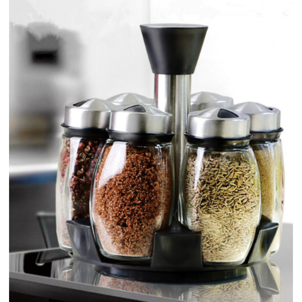 7-Piece Glass Spice Rack Set – KitchnSavor